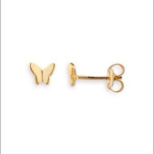 AQUA Butterfly Silhouette Stud Earrings in 18K Gold-Plating Bloomingdales NWT